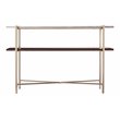 Maklaine Transitional Faux Marble Console Table with Storage