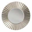 Maklaine Transitional Round Glass Decorative Mirror in Silver