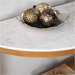 Maklaine Transitional Console Table in White and Natural