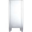 Maklaine Transitional 2 Door Mirrored Sideboard in Matte Silver