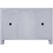Maklaine Transitional 2 Door Mirrored Sideboard in Matte Silver