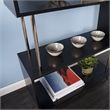 Maklaine Transitional Engineered Wood Bookcases in Black Finish