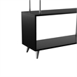 Maklaine Transitional Engineered Wood Bookcases in Black Finish