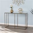 Maklaine Modern / Contemporary Glass Top Console Table Champagne