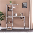 Maklaine Transitional Engineered Wood Serving Table with Bar Storage in Natural