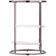 Maklaine Modern / Contemporary Round Glass Top Accent Side Table