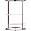 Maklaine Modern / Contemporary Round Glass Top Accent Side Table
