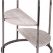 Maklaine Modern / Contemporary Round Glass Top Accent Side Table