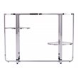 Maklaine Transitional Console Table in Polished Chrome with Mirror