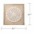 Maklaine Transitional Wall Decor Panel in Natural / Distressed White