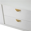 Maklaine Transitional Engineered Wood Storage Media Cabinet in White