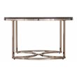 Maklaine Round Metal Nested Coffee Table Set in Champagne / Espresso