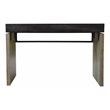 Maklaine Transitional Engineered Wood Writing Desk in Black / Natural