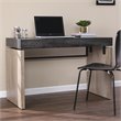 Maklaine Transitional Engineered Wood Writing Desk in Black / Natural