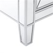 Maklaine Transitional 3-Door Mirrored Glass Sideboard in Matte Silver