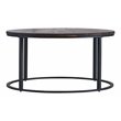 Maklaine Transitional Reclaimed Wood Cocktail Table in Natural - Black