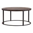 Maklaine Transitional Reclaimed Wood Cocktail Table in Natural - Black