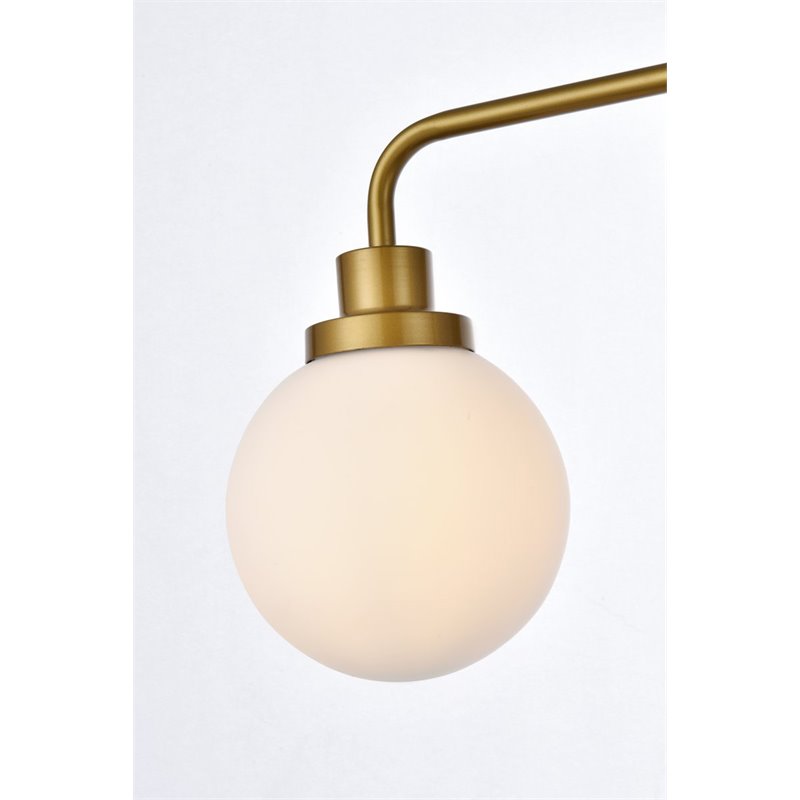 Maklaine Modern 2 - Light Metal Bath Sconce in Brass and Frosted
