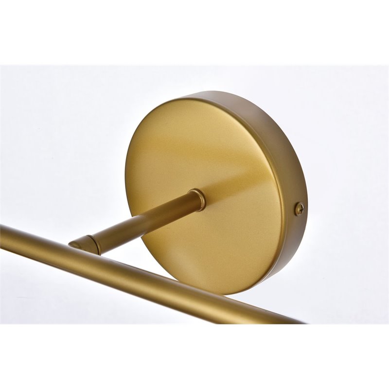 Maklaine Modern 2 - Light Metal Bath Sconce in Brass and Frosted