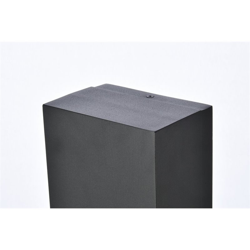Maklaine Modern 1 - Light Aluminum LED Wall Sconce in Black Finish