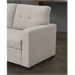 Maklaine Polyester Fabric Reversible Sleeper Sectional Sofa-Beige