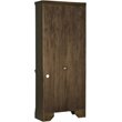 Maklaine 5-Shelf Rectangular Traditional Wood Bookcase in Oak