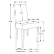 Maklaine Contemporary 5-piece Rectangular Wood Dining Set Black and Gray