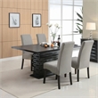 Maklaine Contemporary 5-piece Rectangular Wood Dining Set Black and Gray