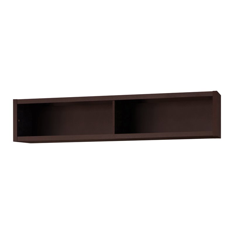 Maklaine Contemporary 4-piece Wood Entertainment Center in Cappuccino