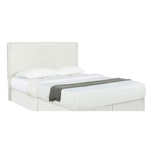 Maklaine 46.5&quot x 65&quot Modern Fabric Queen/Full Headboard in Sand Beige