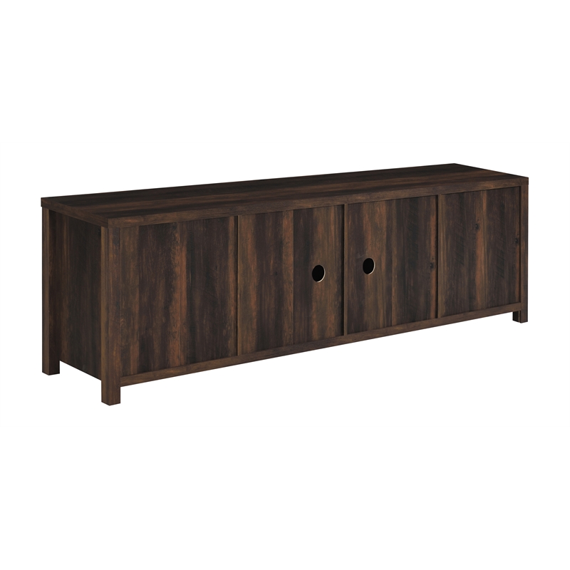 Maklaine 2-Sliding Door Wood TV Stand for TVs up to 85