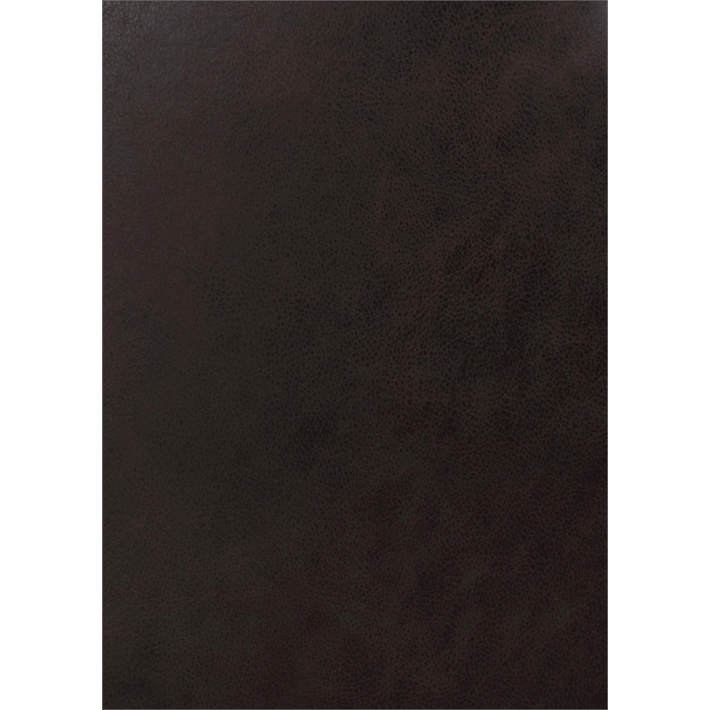 Maklaine Faux Leather Dark Brown Loveseat Rectangular Gliding Mechanism 77