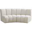 Maklaine Contemporary Cream Boucle Fabric 2pc. Modular Sectional