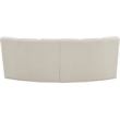 Maklaine Contemporary Cream Boucle Fabric 2pc. Modular Sectional