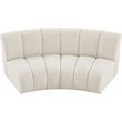 Maklaine Contemporary Cream Boucle Fabric 2pc. Modular Sectional