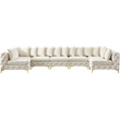 Maklaine Modern / Contemporary Cream Velvet Modular Sectional