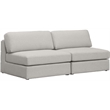Maklaine Contemporary Beige Durable Linen Textured Fabric Modular Sofa