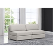 Maklaine Contemporary Beige Durable Linen Textured Fabric Modular Sofa