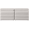 Maklaine Contemporary Beige Durable Linen Textured Fabric Modular Sofa