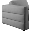 Maklaine Contemporary Grey Durable Linen Textured Fabric Modular Sectional