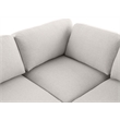 Maklaine Contemporary Beige Durable Linen Textured Fabric Modular Sectional