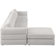 Maklaine Contemporary Beige Durable Linen Textured Fabric Modular Sectional