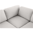 Maklaine Contemporary Beige Durable Linen Textured Fabric Modular Sectional
