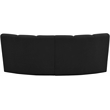 Maklaine Contemporary Black Boucle Fabric 2pc. Modular Sectional