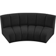 Maklaine Contemporary Black Boucle Fabric 2pc. Modular Sectional