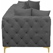 Maklaine Modern / Contemporary Grey Finish Velvet Modular Sofa