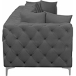 Maklaine Modern / Contemporary Grey Finish Velvet Modular Sofa