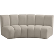 Maklaine Contemporary Brown Boucle Fabric 2pc. Modular Sectional