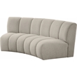 Maklaine Contemporary Brown Boucle Fabric 2pc. Modular Sectional