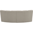 Maklaine Contemporary Brown Boucle Fabric 2pc. Modular Sectional